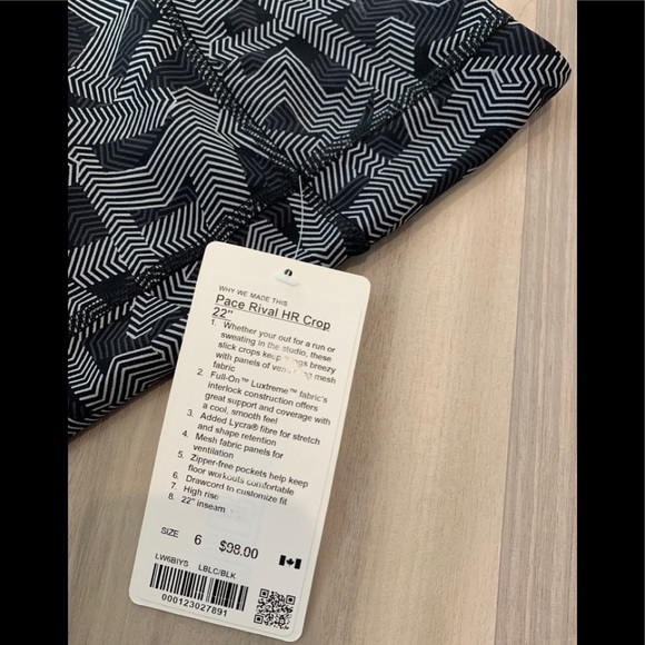 Lululemon Pace Rival HR Crop 22” - Picture 1 of 4